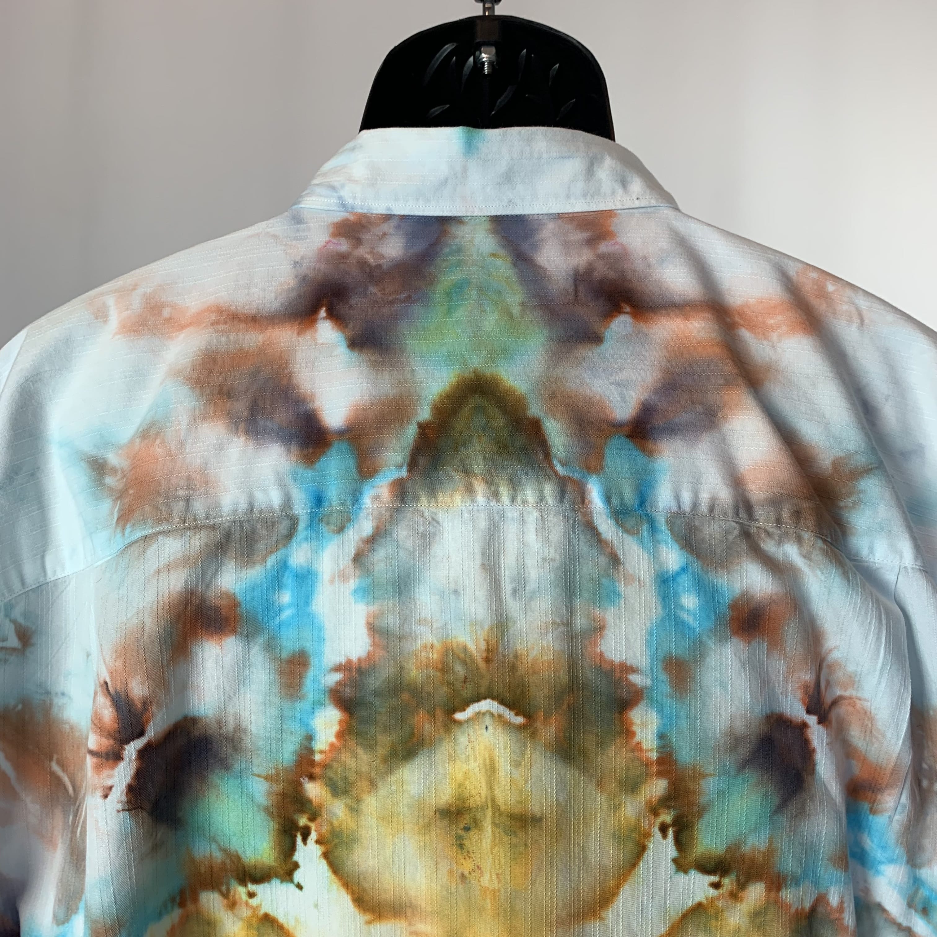 Aztec Solar Cross | Upcycled Tuxedo Shirt | Size XXXL