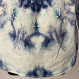 Purple and Teal Nebula | Upcycled Long Sleeve Shirt | Size L