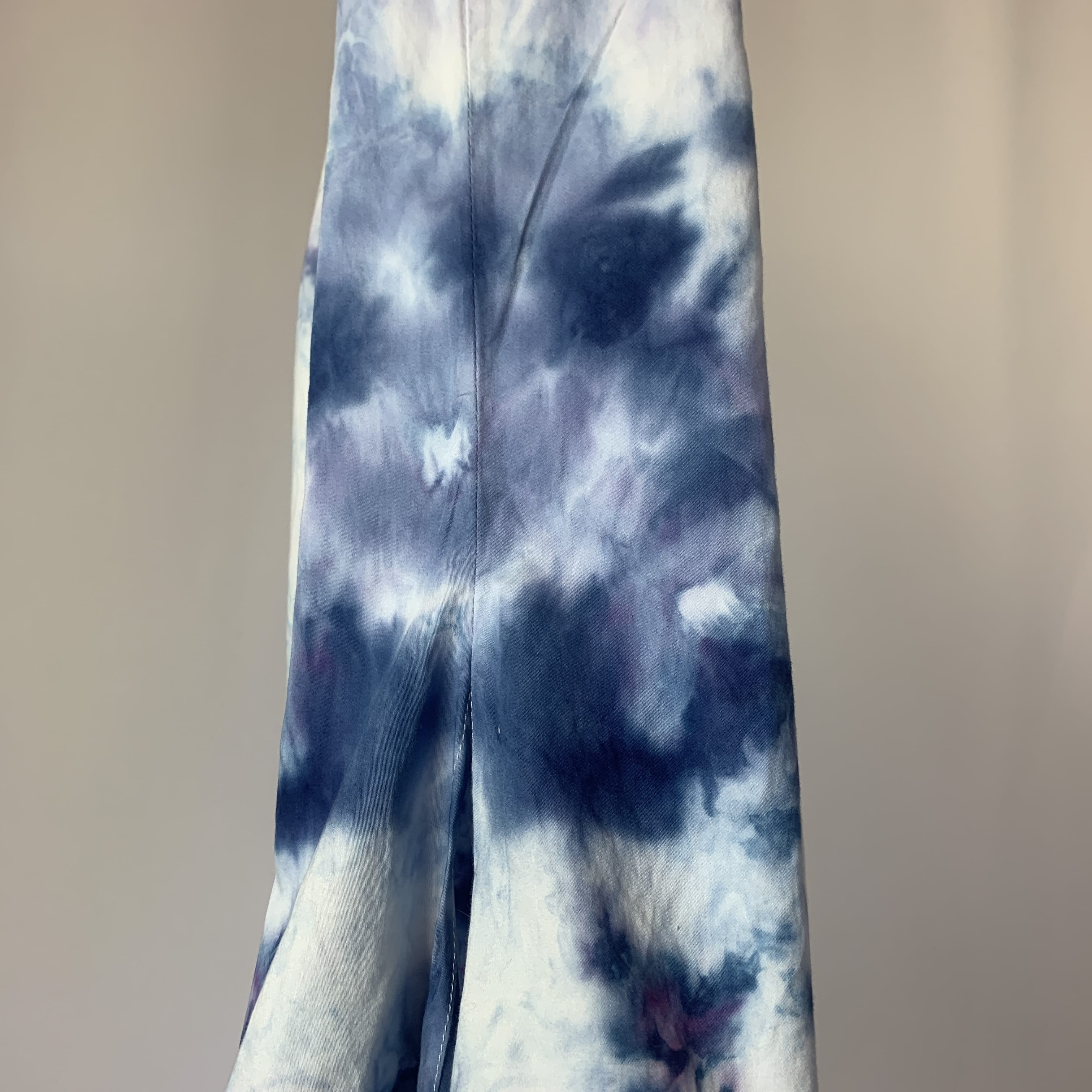 Purple and Teal Nebula | Upcycled Long Sleeve Shirt | Size L