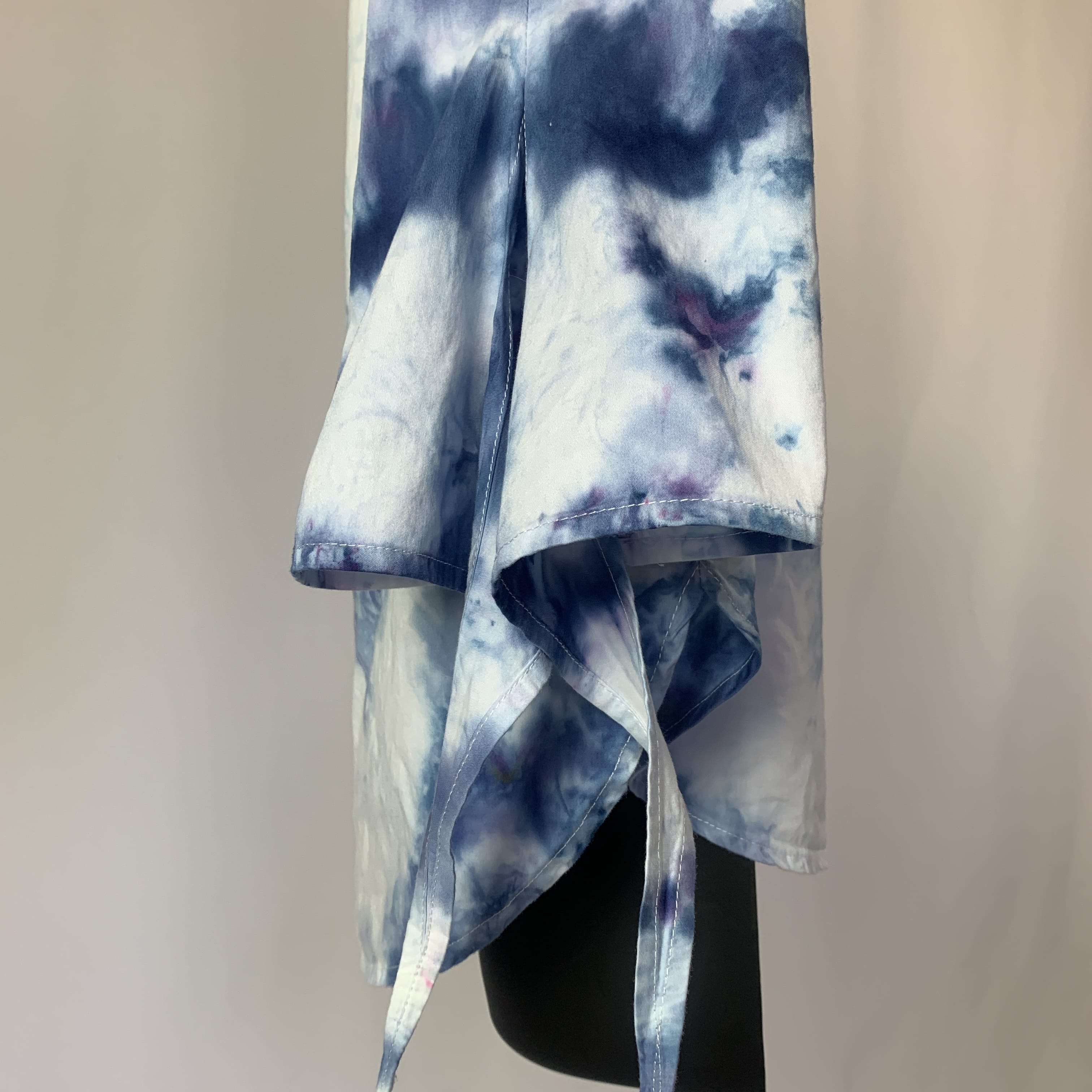 Purple and Teal Nebula | Upcycled Long Sleeve Shirt | Size L