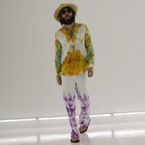 Here Comes the Sun | Upcycled Long Sleeve Shirt | Size M-L