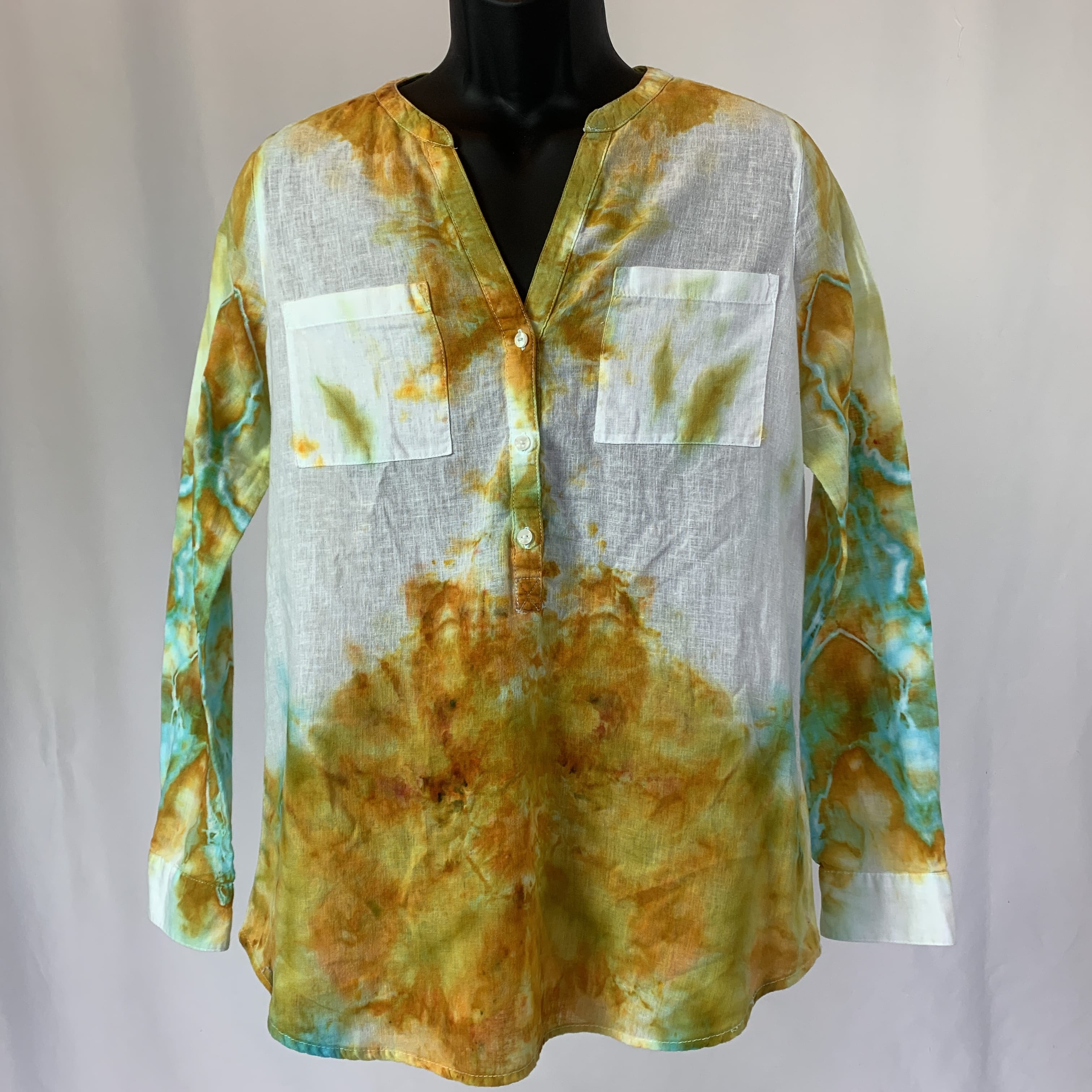 Here Comes the Sun | Upcycled Long Sleeve Shirt | Size M-L