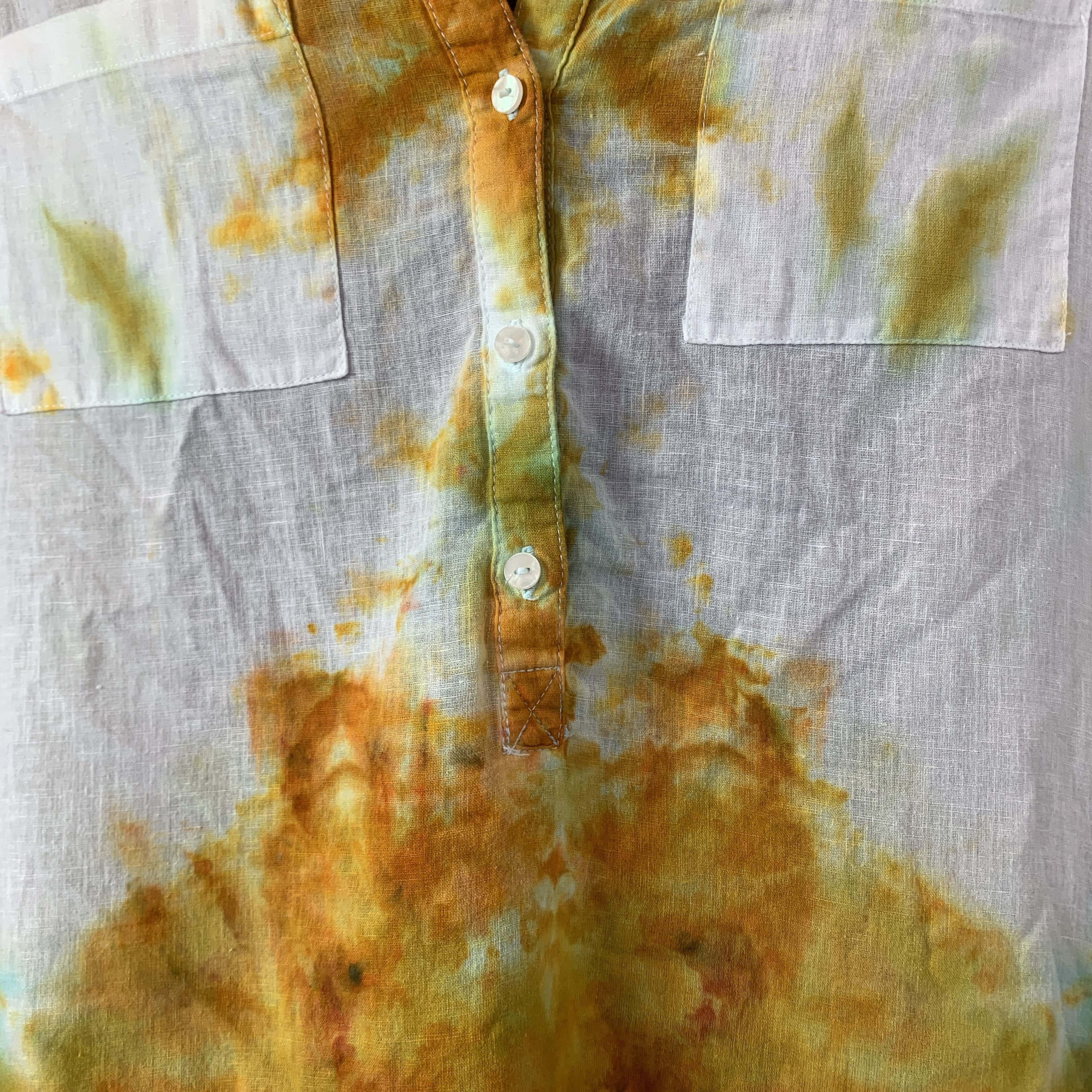 Here Comes the Sun | Upcycled Long Sleeve Shirt | Size M-L