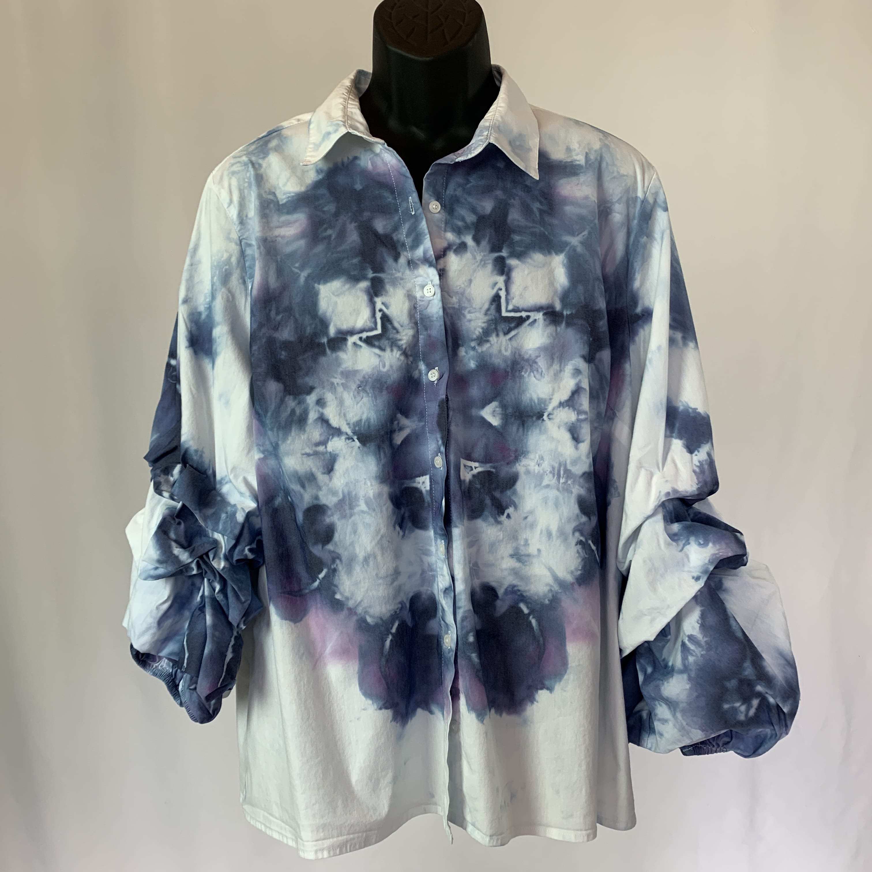 Midnight Sun | Upcycled Long Sleeve Shirt | Size XXL