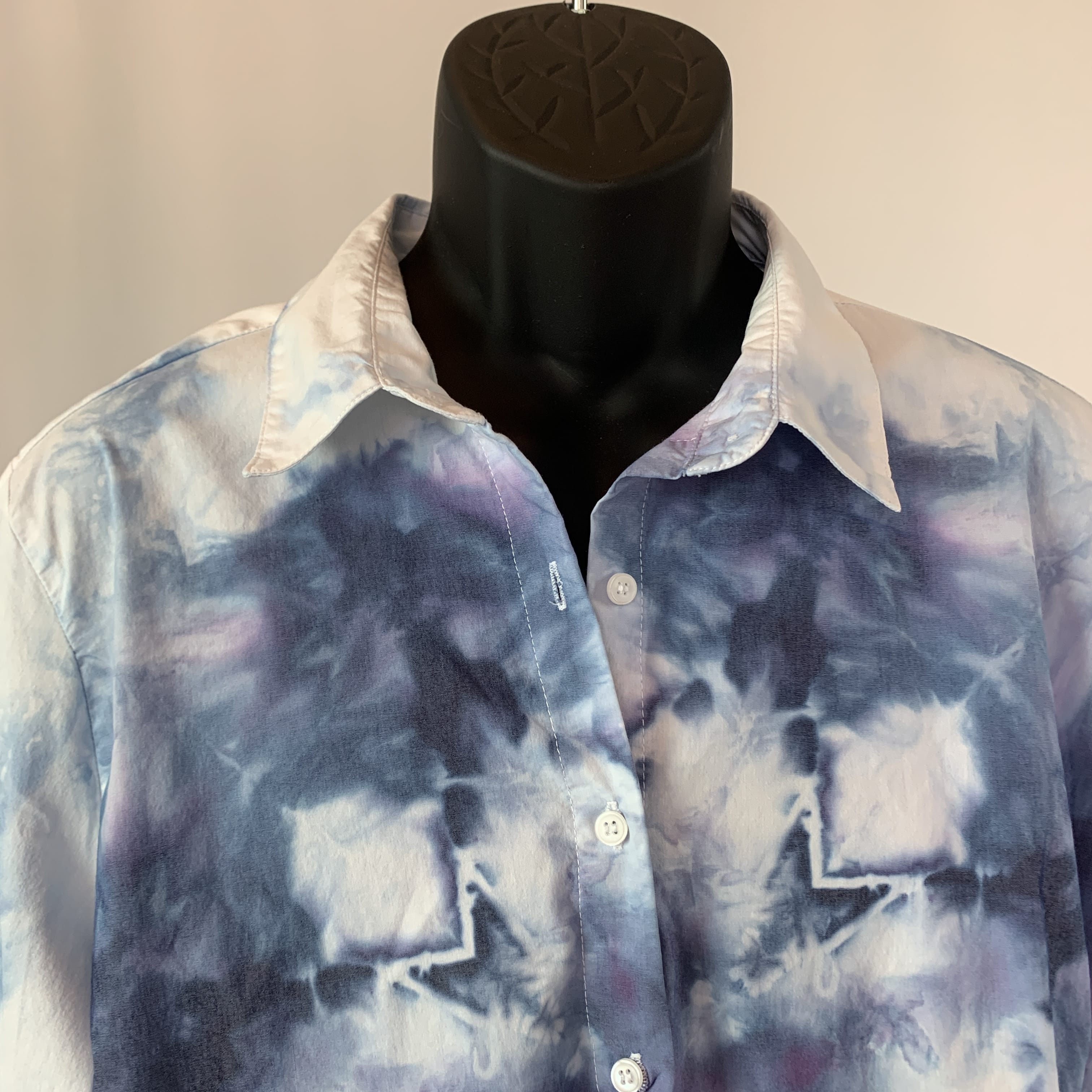 Midnight Sun | Upcycled Long Sleeve Shirt | Size XXL