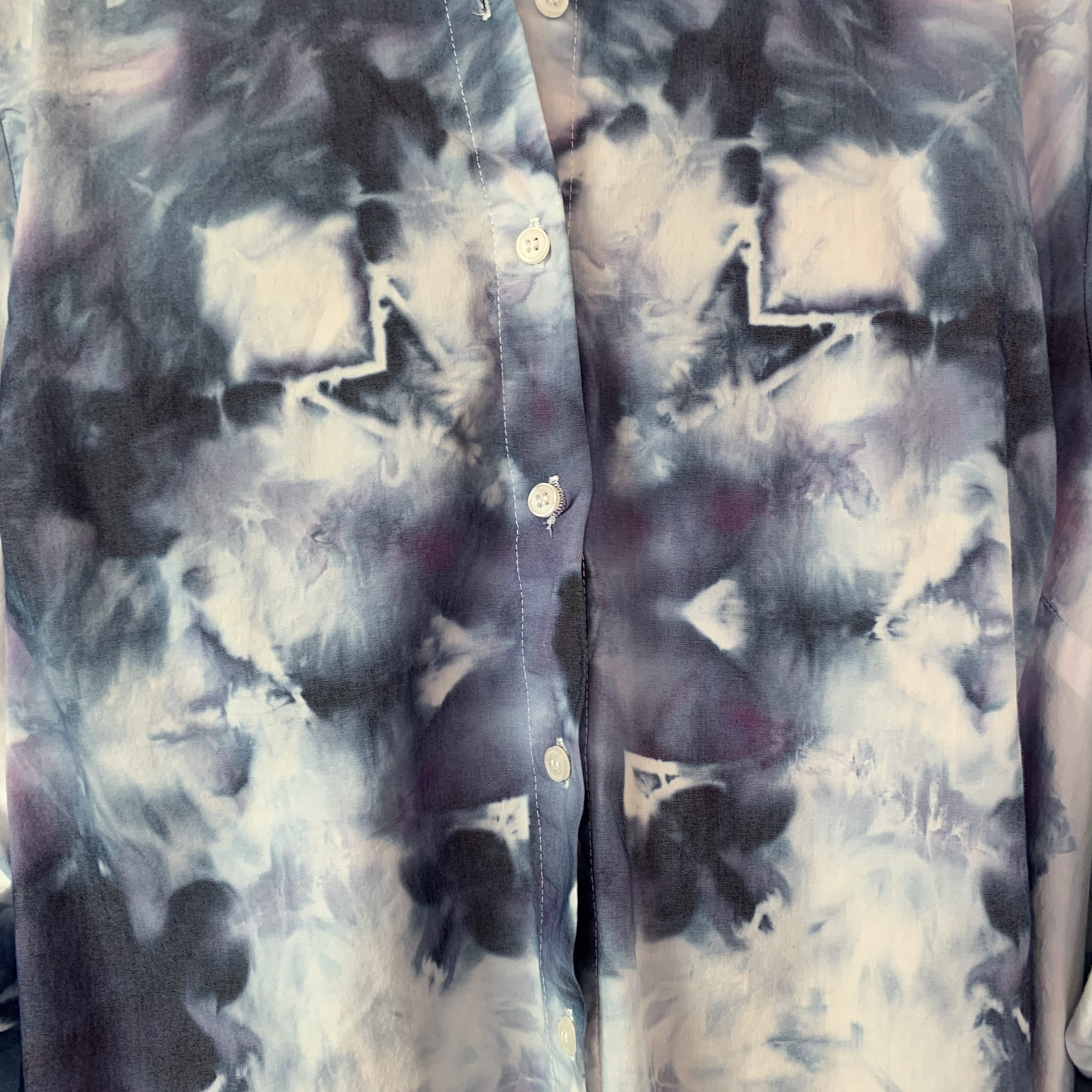 Midnight Sun | Upcycled Long Sleeve Shirt | Size XXL