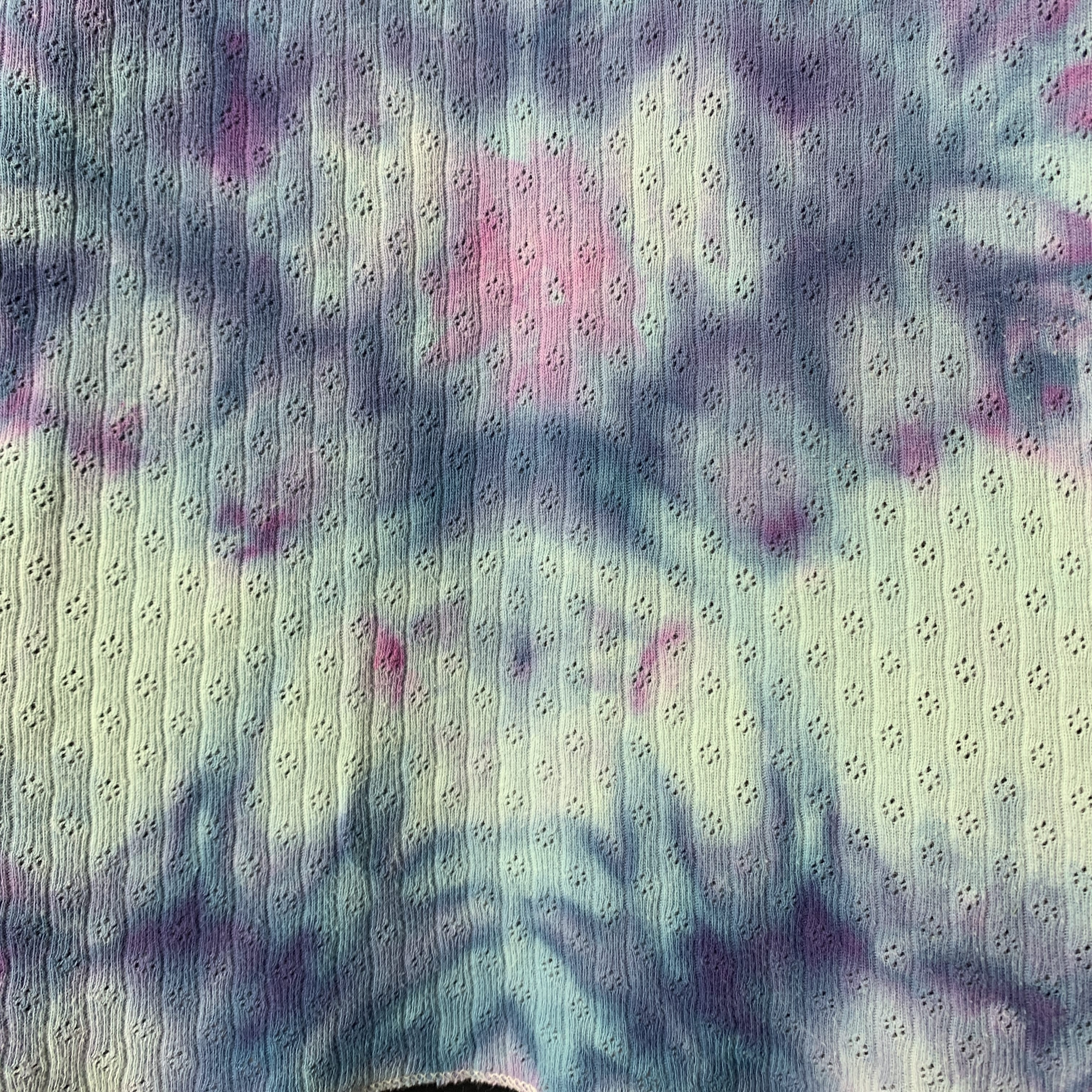 Violet Fractals | Upcycled 3/4 Length Sleeve Shirt | Size S-M