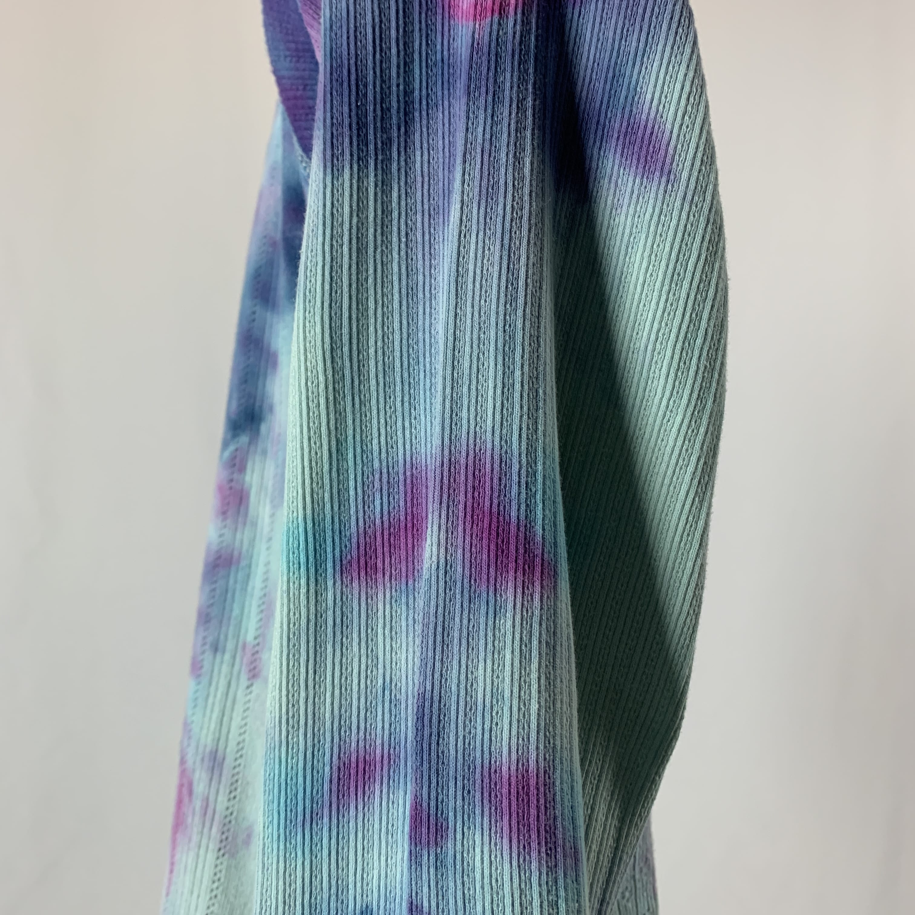 Violet Fractals | Upcycled 3/4 Length Sleeve Shirt | Size S-M