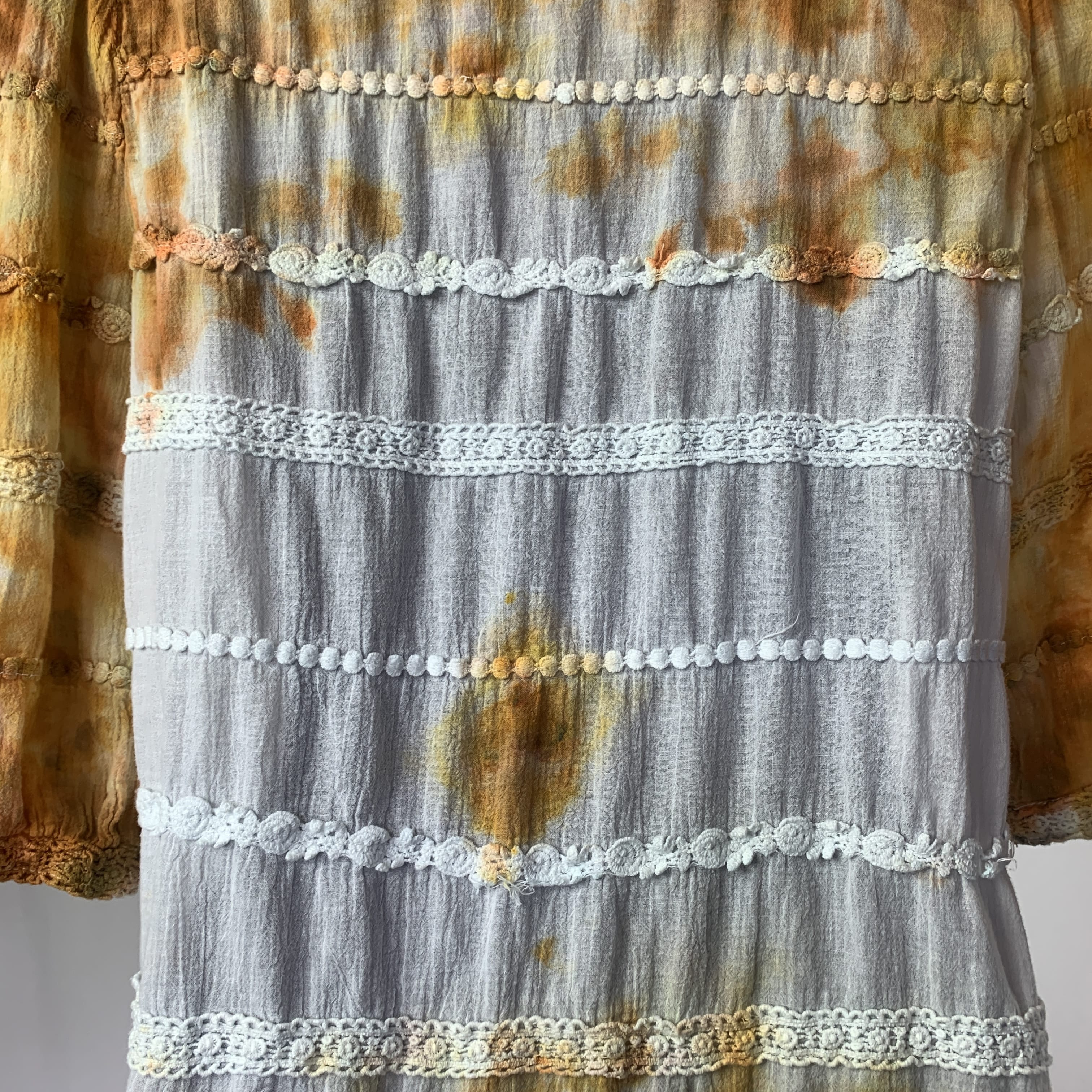 Golden Victorian Magic | Camicia a maniche lunghe 3/4 riciclata | Taglia S