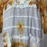 Golden Victorian Magic | Camicia a maniche lunghe 3/4 riciclata | Taglia S