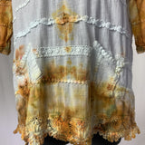 Golden Victorian Magic | Camicia a maniche lunghe 3/4 riciclata | Taglia S