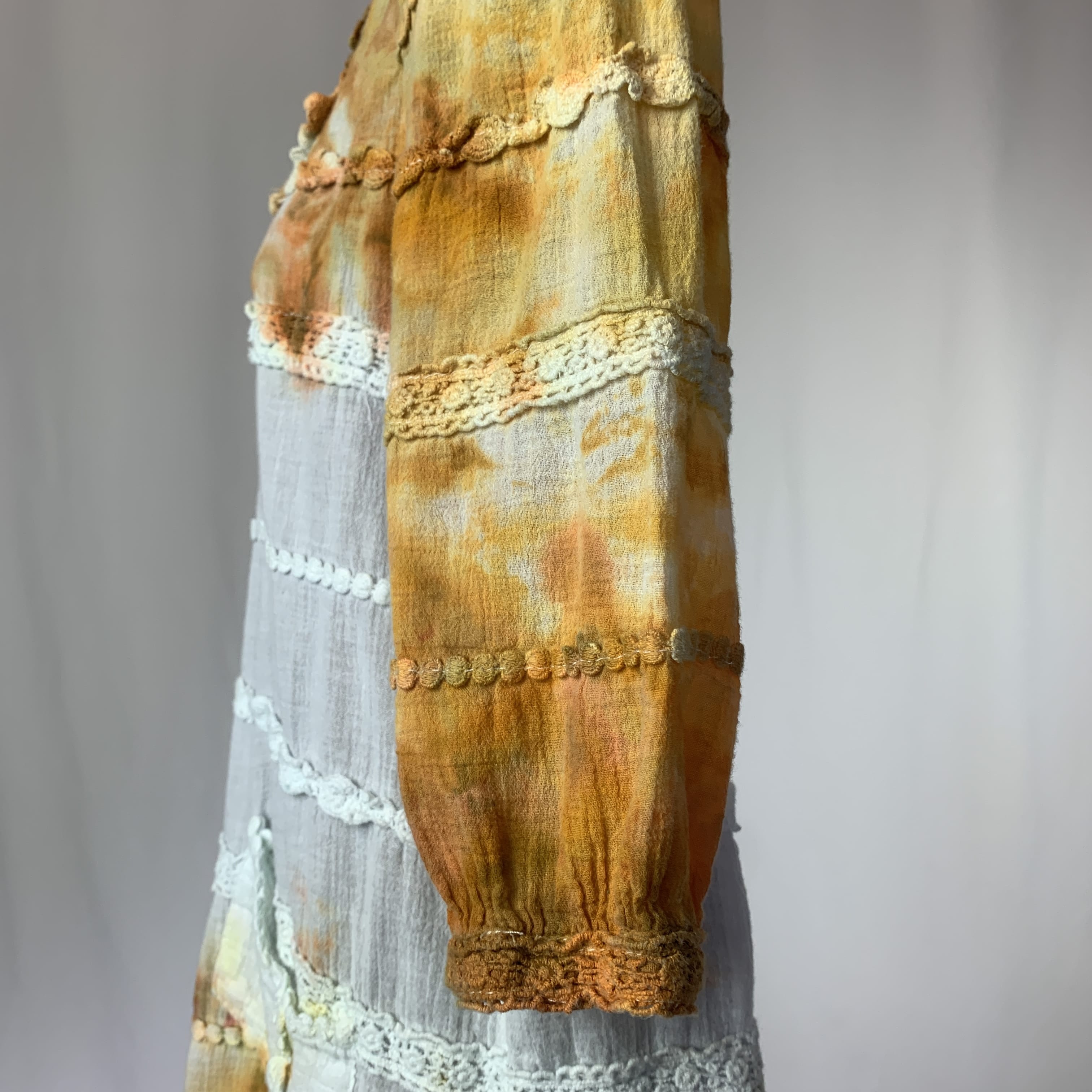 Golden Victorian Magic | Camicia a maniche lunghe 3/4 riciclata | Taglia S