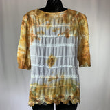 Golden Victorian Magic | Camicia a maniche lunghe 3/4 riciclata | Taglia S