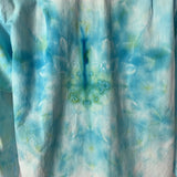Cerulean Lotus Mandala Transmission | Upcycled Dress shirt | Size XL