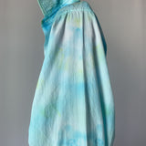 Cerulean Lotus Mandala Transmission | Upcycled Dress shirt | Size XL