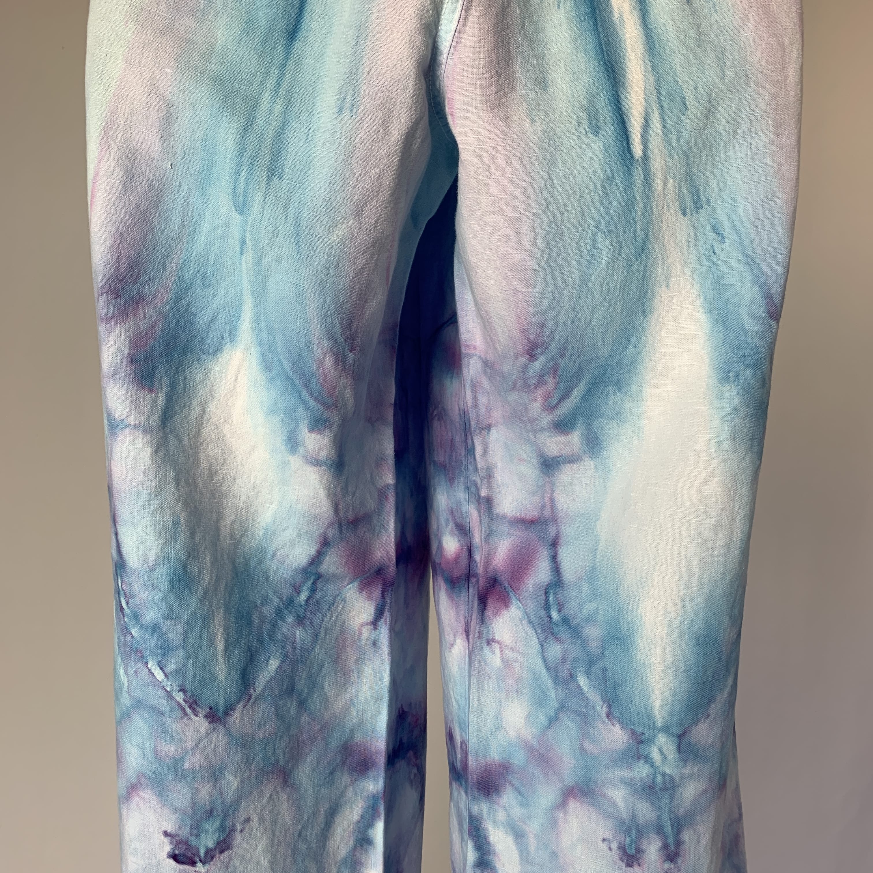 Pastel Fractal Flow | Drawstring pants | max 39” waist