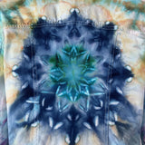 Psychedelic Lotus Star Mandala | Jean jacket | 35" chest