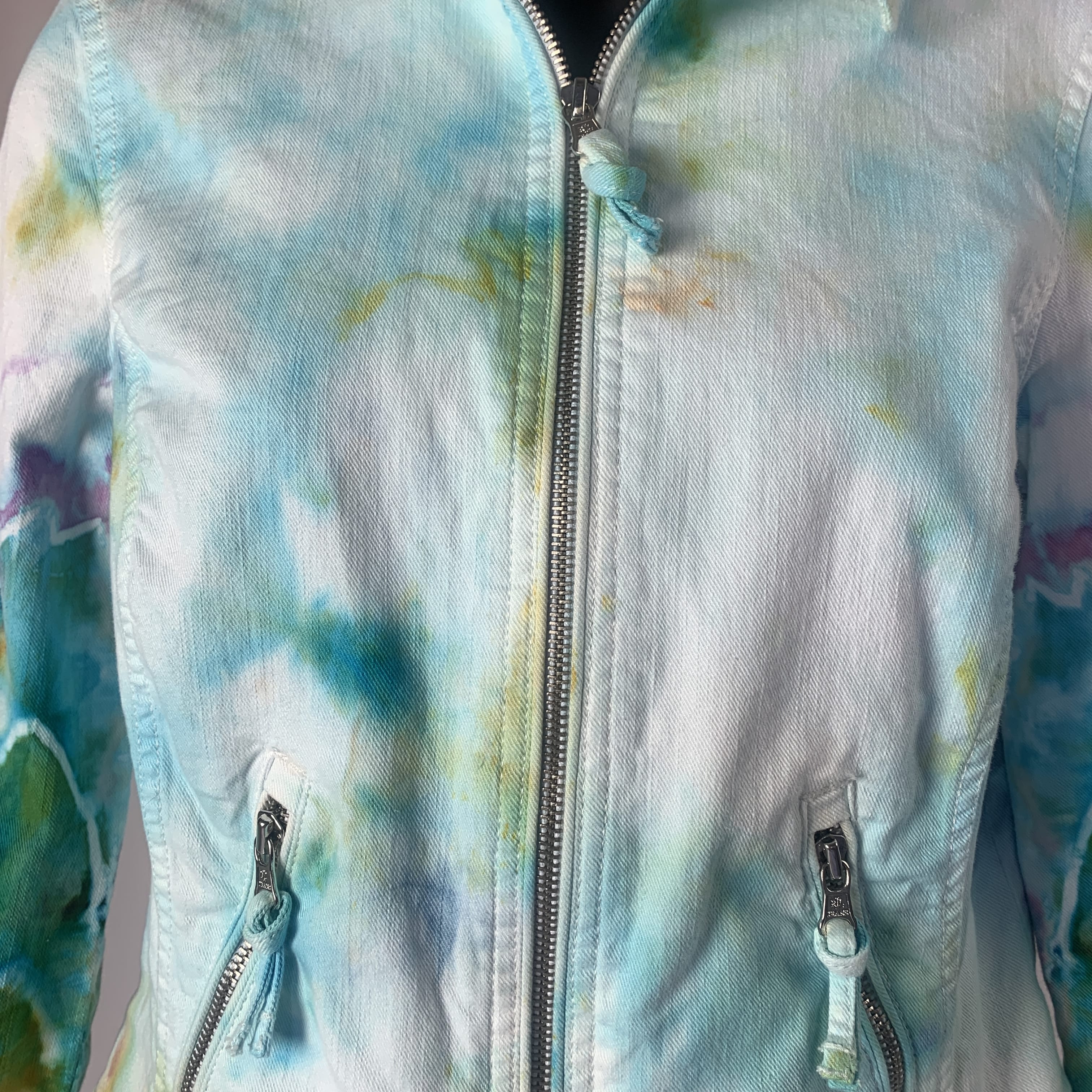Psychedelic Lotus Star Mandala | Jean jacket | 35" chest