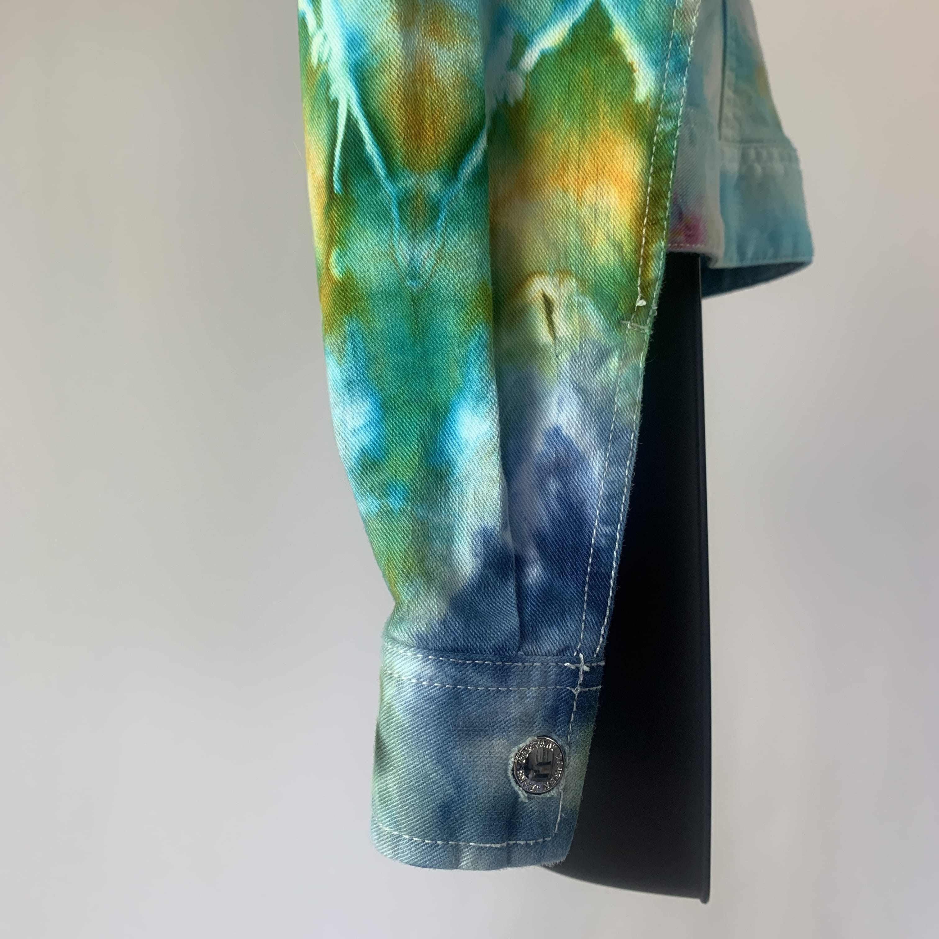 Psychedelic Lotus Star Mandala | Jean jacket | 35" chest