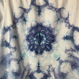 Purple and Teal Nebula | Upcycled Long Sleeve Shirt | Size L