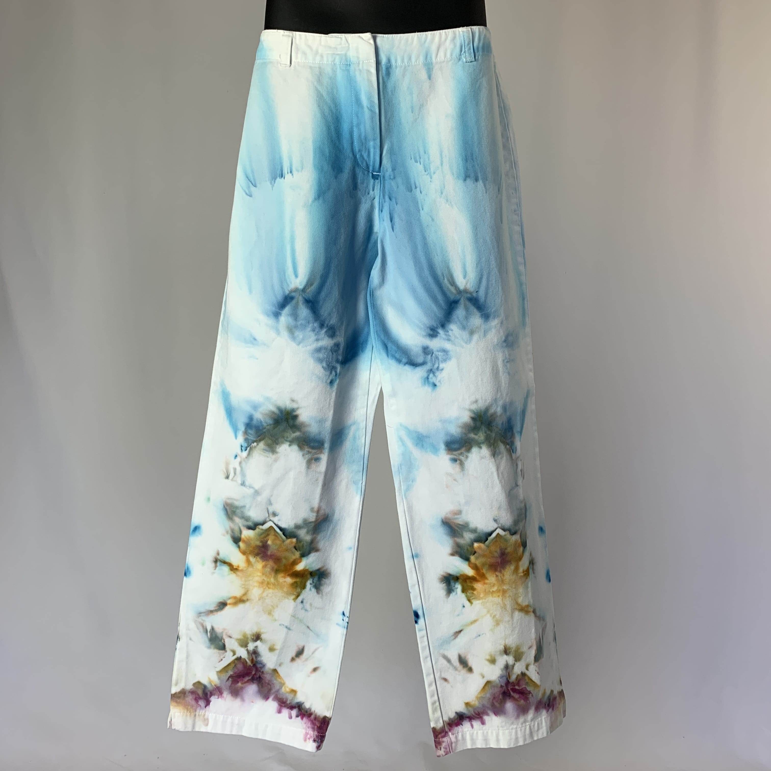 Sunrise on the Mountain Top | Upcycled Straight leg pants | Size S