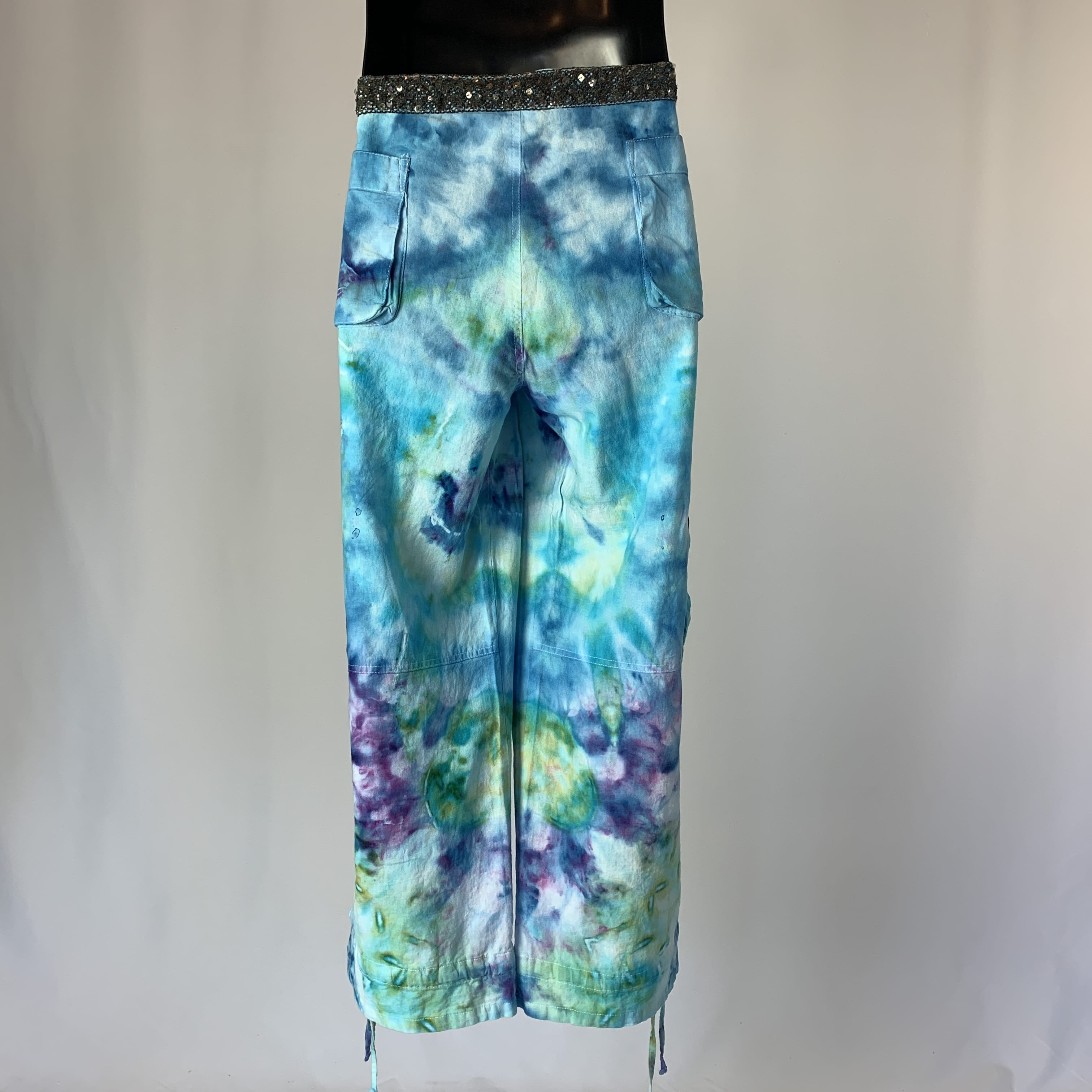 Technicolor Bohemian | Pantaloni cargo riciclati | Taglia ML