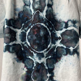 Black and Gray Cross | Upcycled Short Sleeve Shirt | Size XL