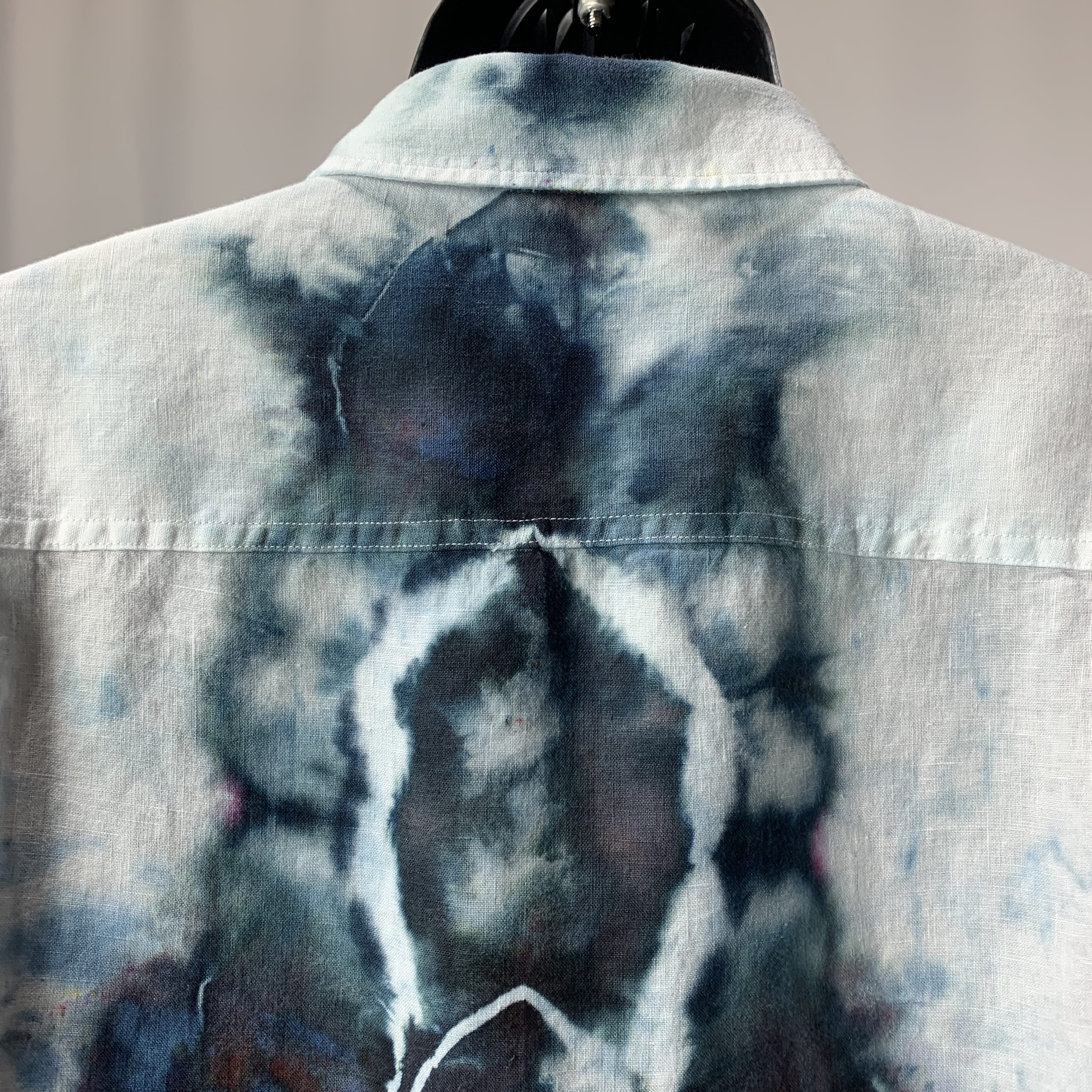Black and Gray Cross | Upcycled Short Sleeve Shirt | Size XL