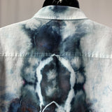 Black and Gray Cross | Upcycled Short Sleeve Shirt | Size XL