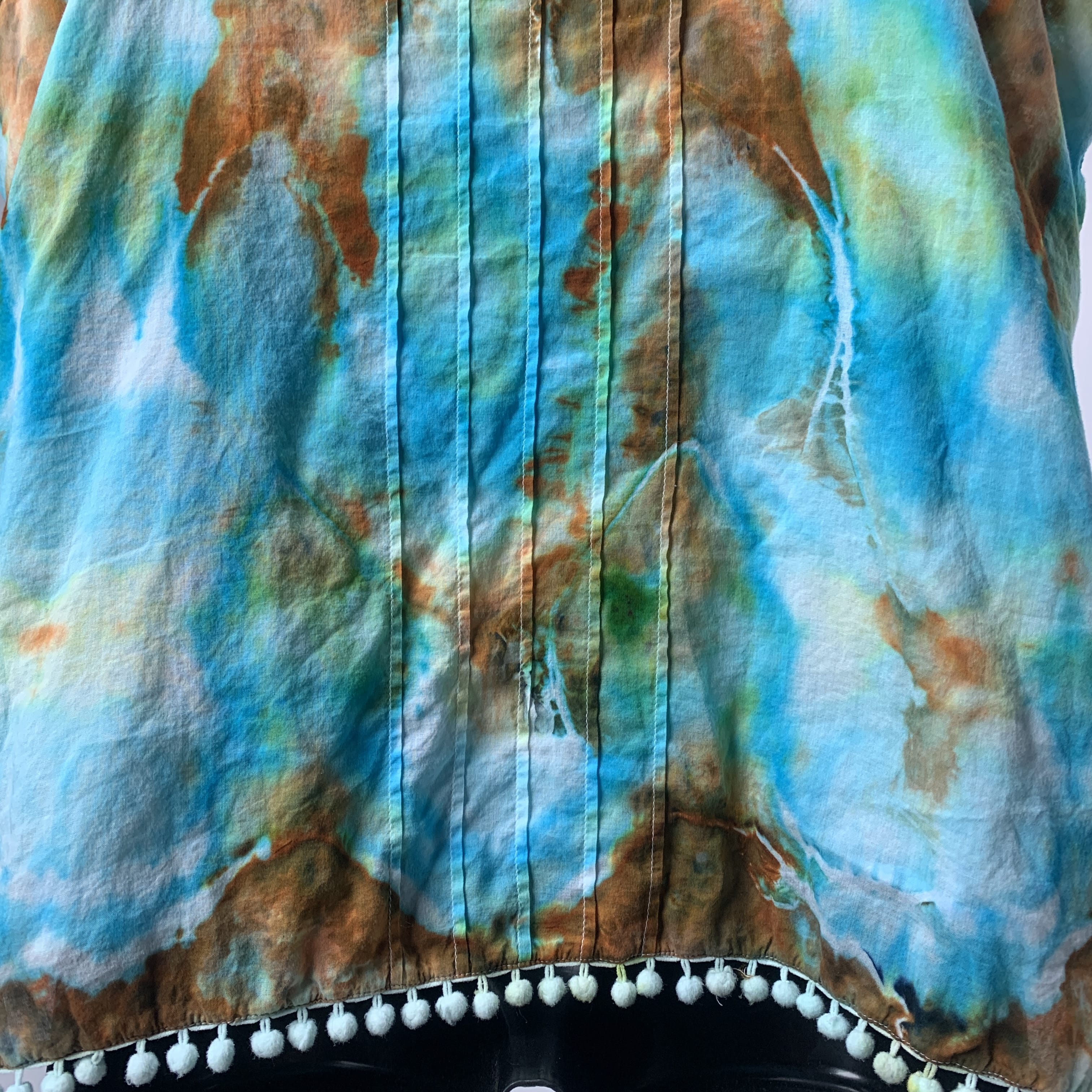 Fractal Reverie | Upcycled Sleeveless Shirt | Size L-XL