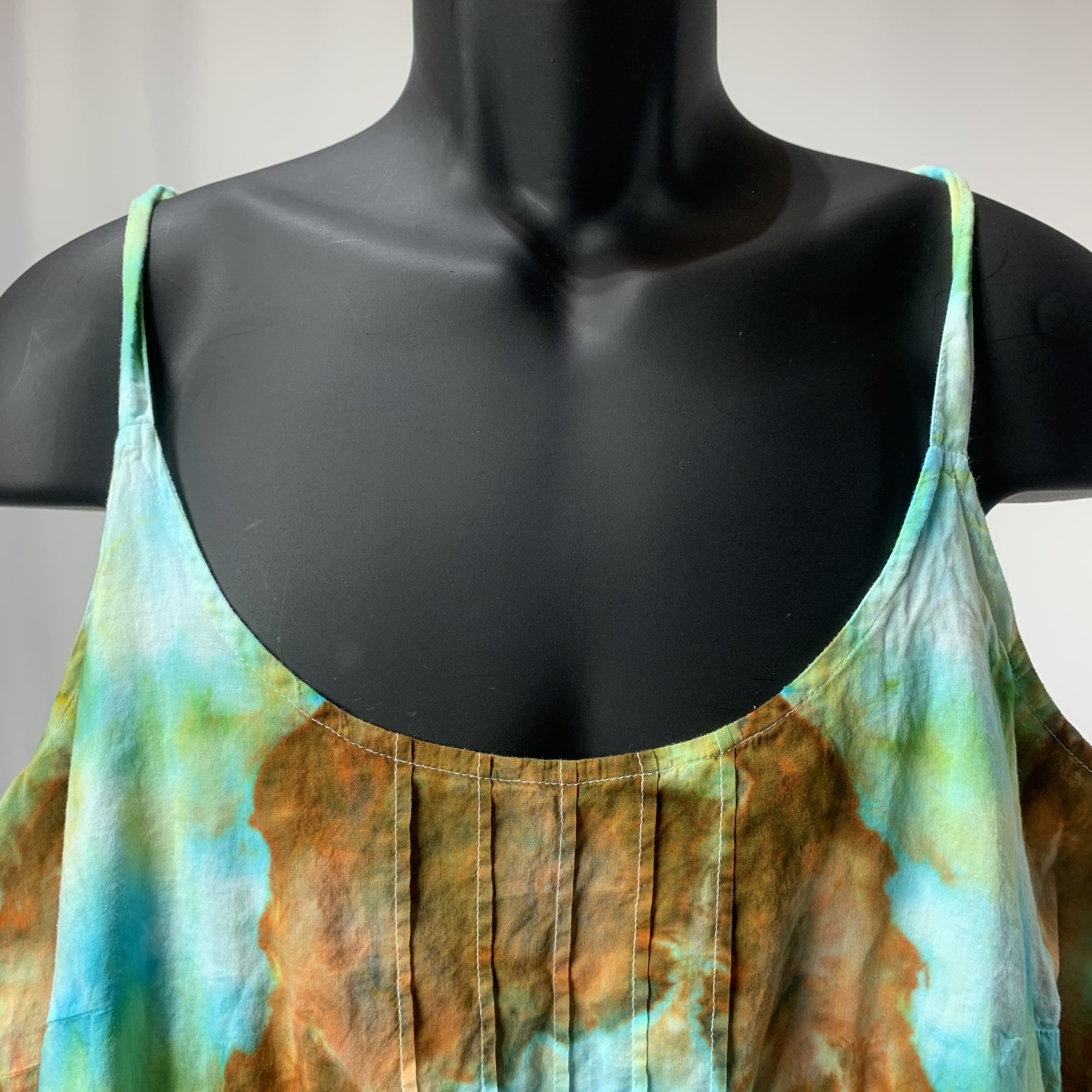 Fractal Reverie | Upcycled Sleeveless Shirt | Size L-XL