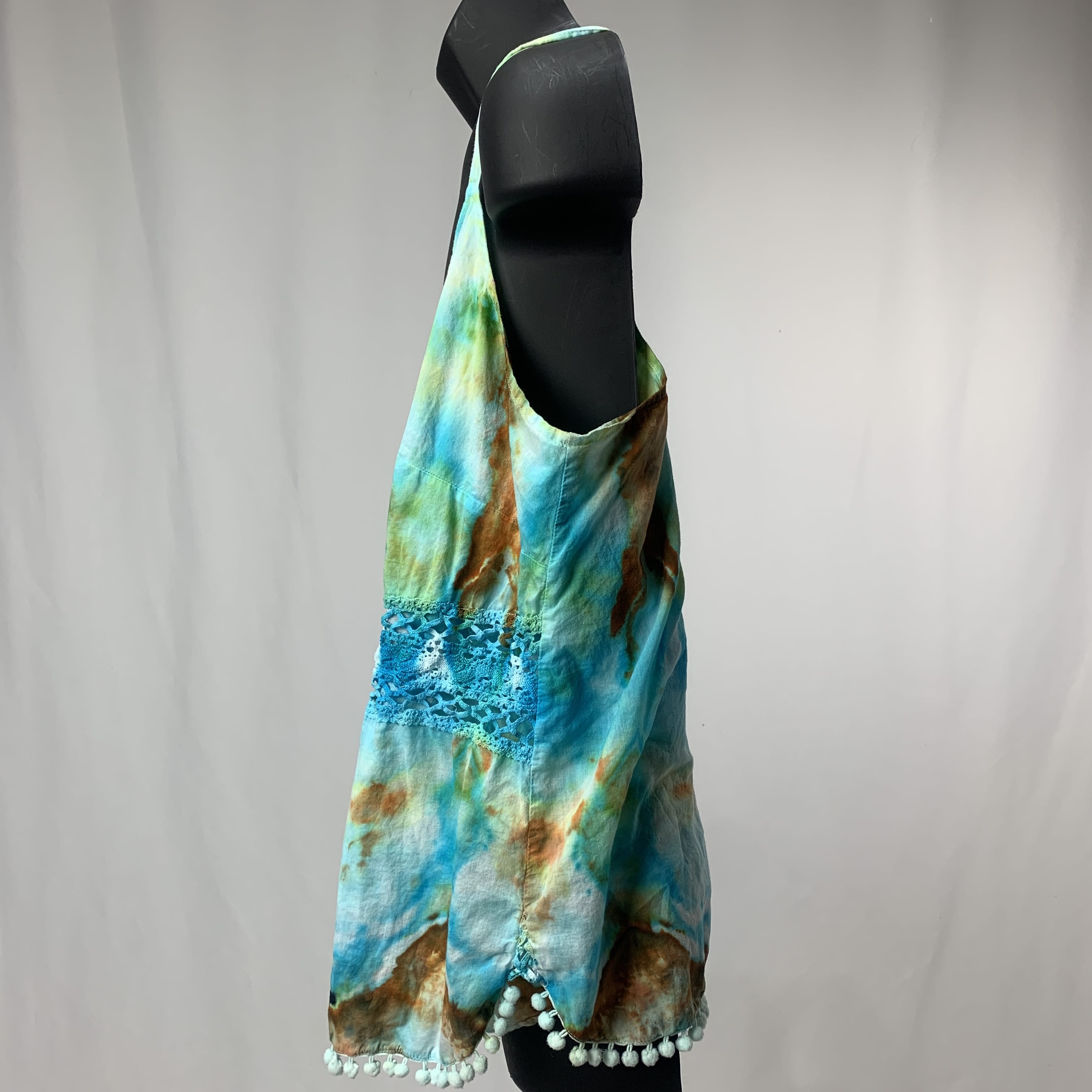 Fractal Reverie | Upcycled Sleeveless Shirt | Size L-XL