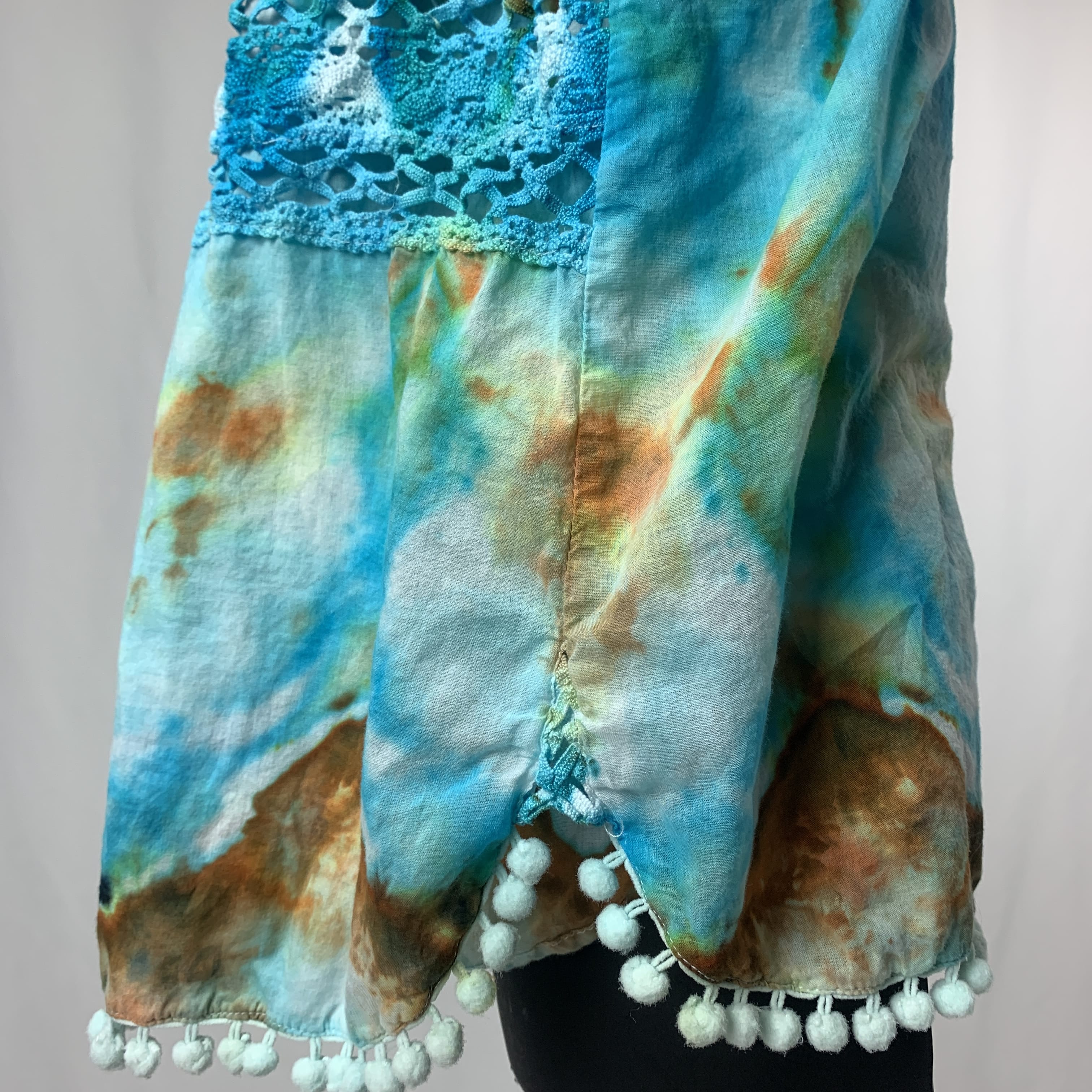Fractal Reverie | Upcycled Sleeveless Shirt | Size L-XL