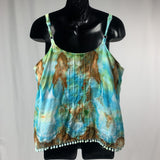 Fractal Reverie | Upcycled Sleeveless Shirt | Size L-XL