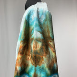 Lapis, Cerulean, and Bronze Cross | Upcycled 3/4 Length Sleeve Shirt | Size XXL-XXXL