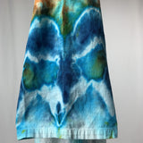 Lapis, Cerulean, and Bronze Cross | Upcycled 3/4 Length Sleeve Shirt | Size XXL-XXXL